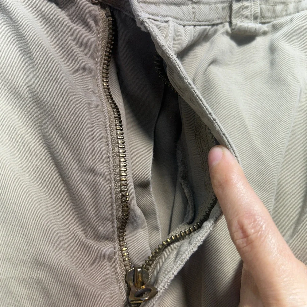 Vintage Polo Ralph Lauren Mens Cargo Shorts Khaki Tan Grunge Sz 36 VTG 6 Pockets